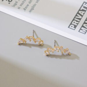 Irregular CZ Stud Earrings