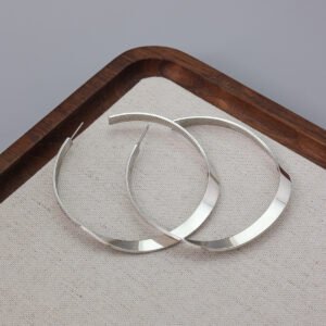 Twisted C-Hoop Statement Earrings