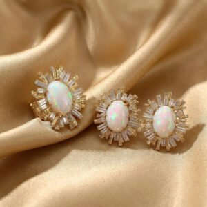 Vintage Palace Style Resin Sunflower Jewelry Set