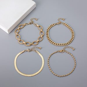 4-Piece Layered Bracelet Set