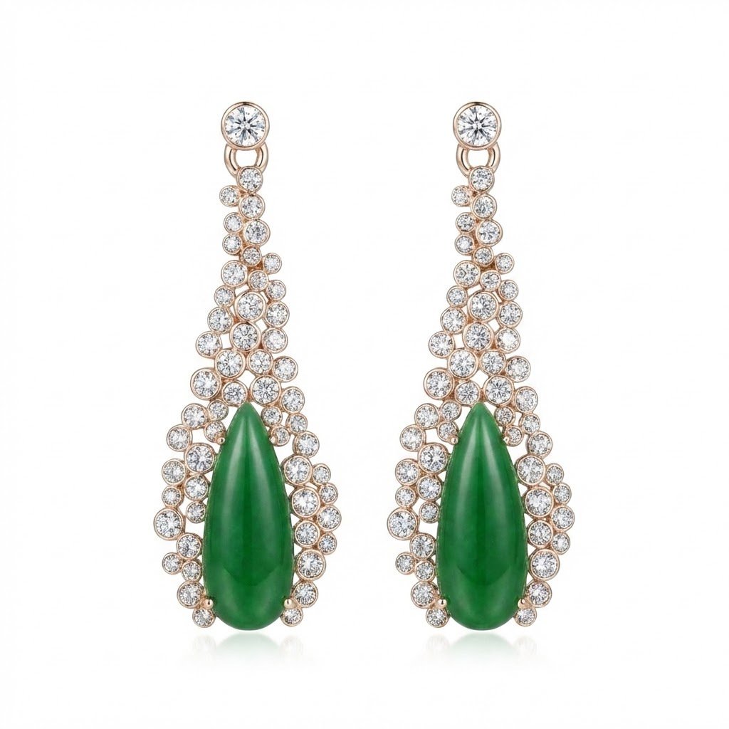 Vintage Eastern Inspired Waterdrop Glass Pave Zircon Set - Image 5