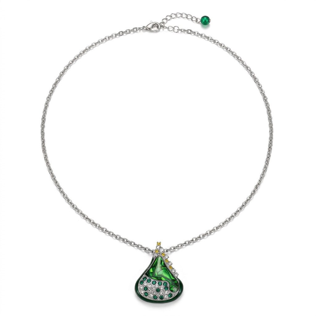 Vintage Luxury Green Resin Teardrop Jewelry Set - Image 5