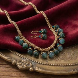 Vintage Eastern Inspired Tassel Bead Jewelry Set
