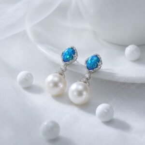 Pearl Resin Tassel Earrings