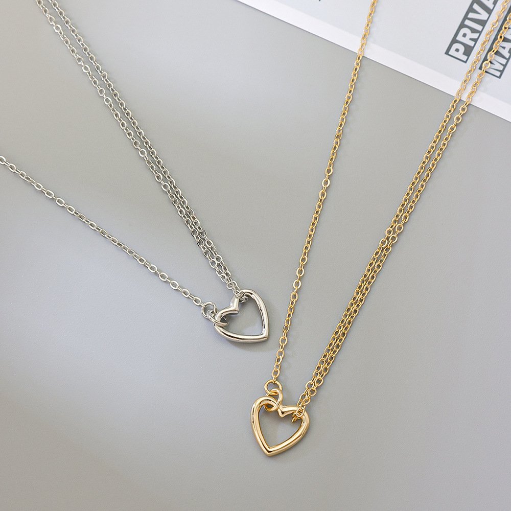 Hollow Heart Pendant Necklace
