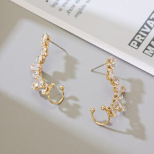CZ Geometric Ear Cuff Earrings