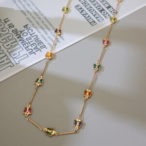 Butterfly Inlaid Colorful Waist Chain