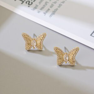 CZ Bow Knot Stud Earrings