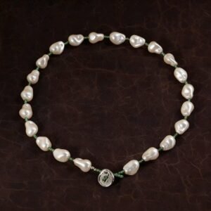 Vintage Baroque Pearl Clasp Bracelet