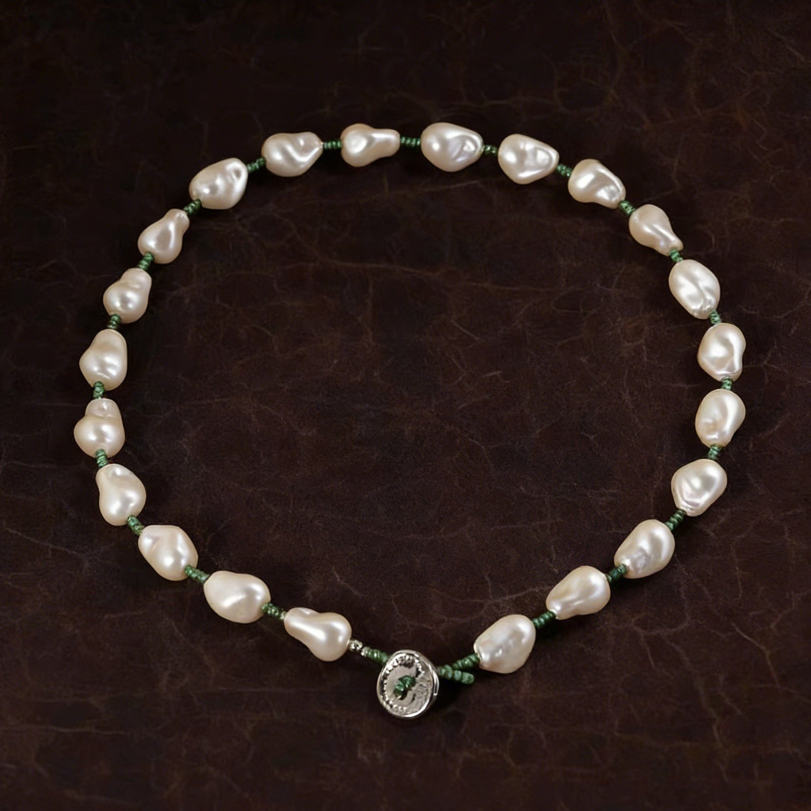Vintage Baroque Pearl Clasp Bracelet - Image 2