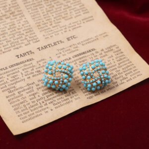 Geometric Turquoise & Sphere Earrings
