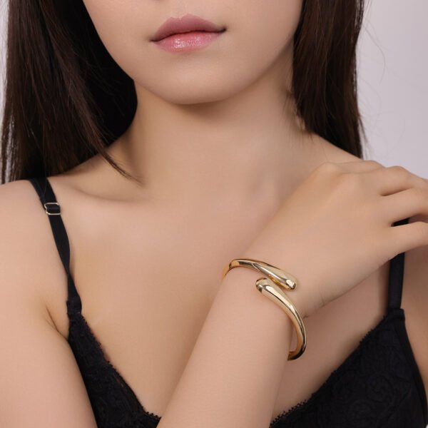 Polished Metal Cuff Bangle Set
