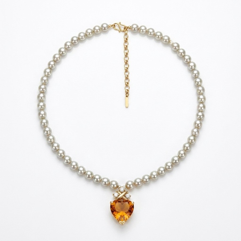 Vintage French Style Champagne Rhinestone & Crystal Pearl Jewelry Set - Image 5