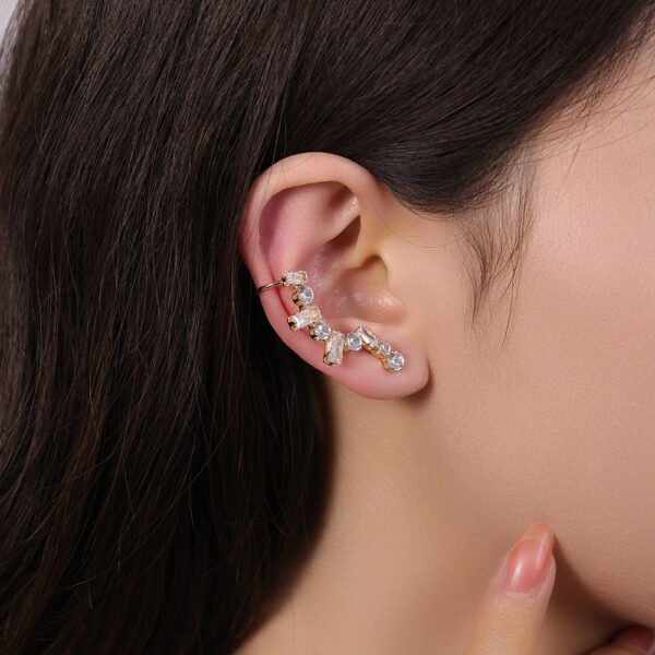 CZ Geometric Ear Cuff Earrings