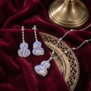 Purple Gourd Jewelry Set