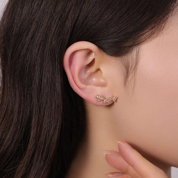 Irregular CZ Stud Earrings