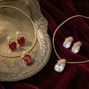 Rose Motif Jewelry Set