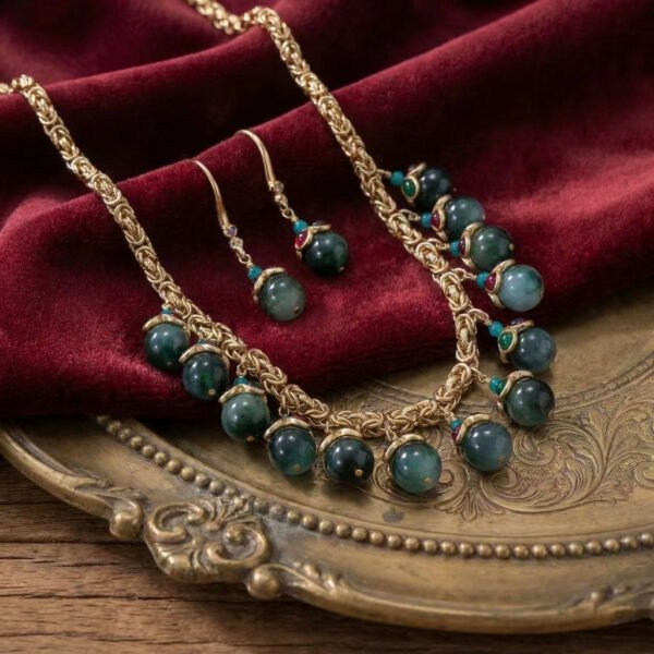 Vintage Eastern Inspired Tassel Bead Jewelry Set