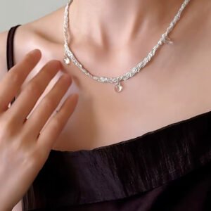 Vintage Silver Waterfall Tassel Necklace