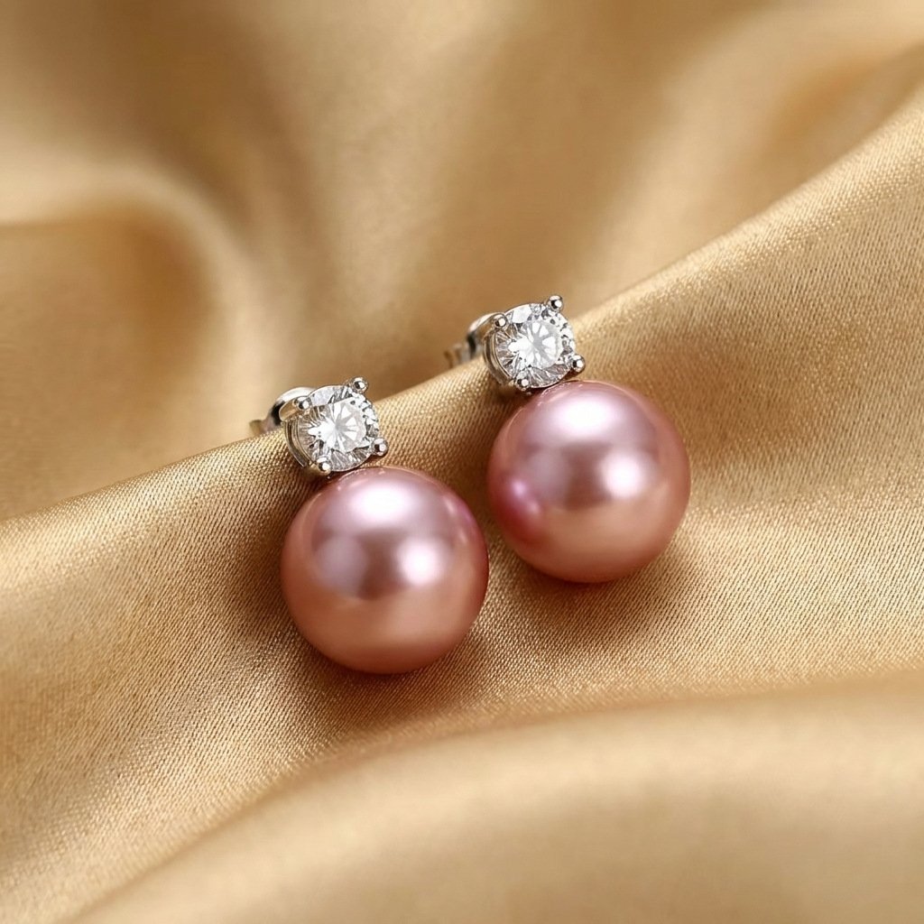 Vintage Soft Taro Purple Pearl Jewelry Set - Image 2