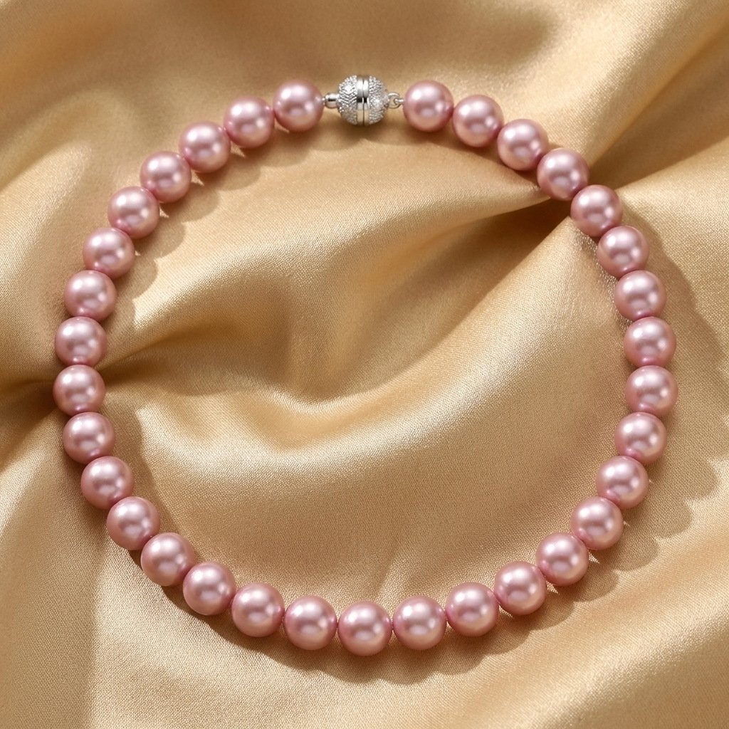 Vintage Soft Taro Purple Pearl Jewelry Set - Image 3