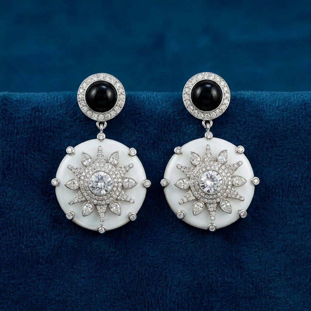 Vintage Hepburn Style Black Bead Tassel Jewelry Set - Image 3