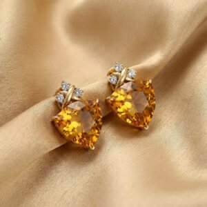 Vintage French Style Champagne Rhinestone & Crystal Pearl Jewelry Set