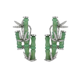 Bamboo Green Gemstone Earrings
