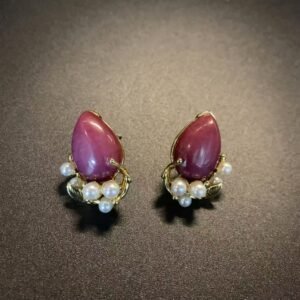 Natural Stone Pearl Earrings