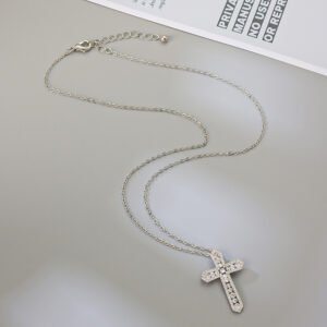 CZ Cross Minimalist Pendant Necklace