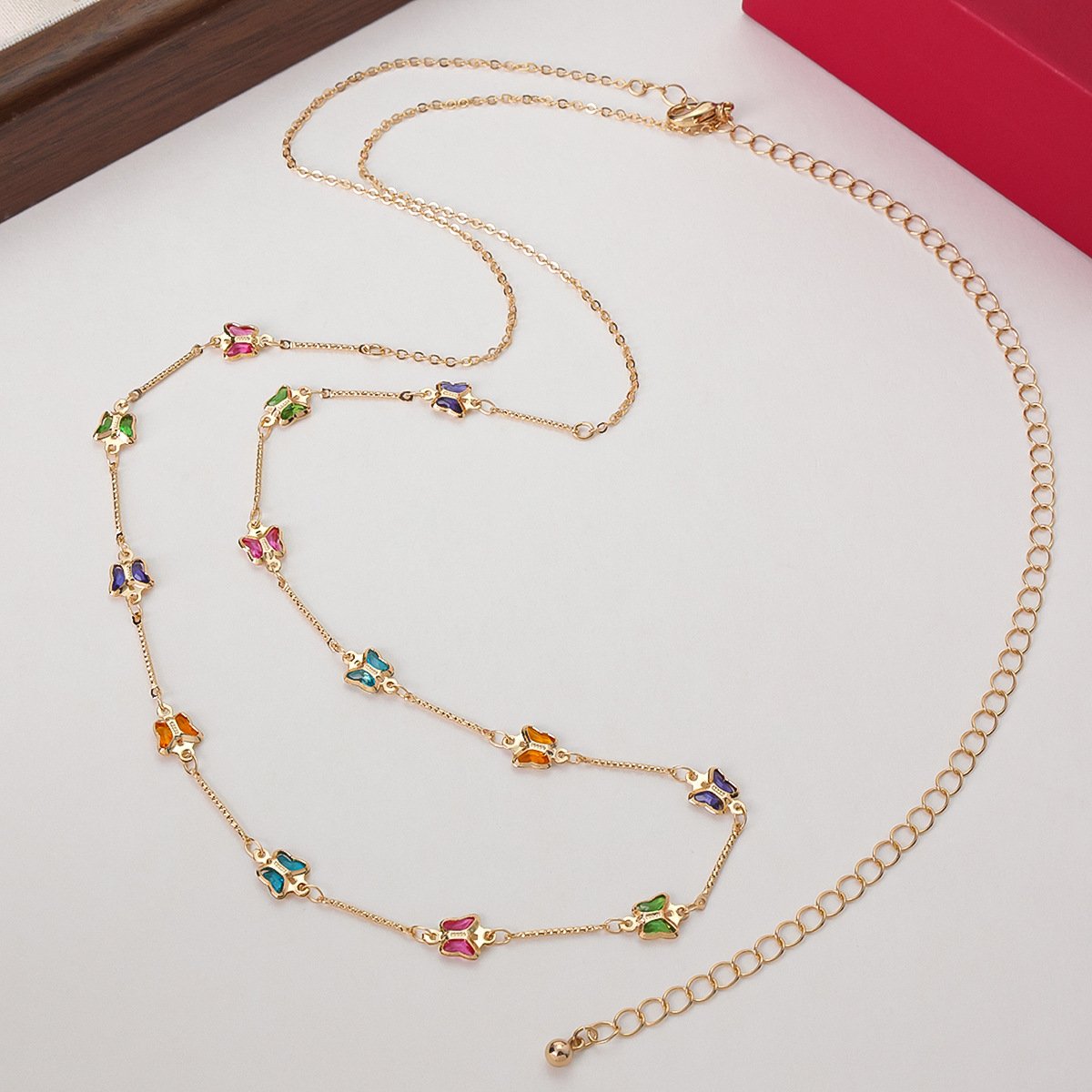 Butterfly Inlaid Colorful Waist Chain - Image 3