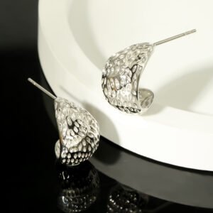 Hammered Drop Studs