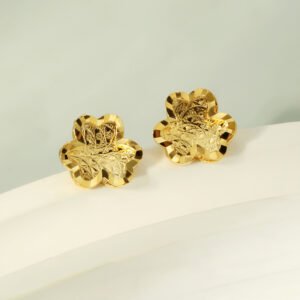 Carved Clover Studs