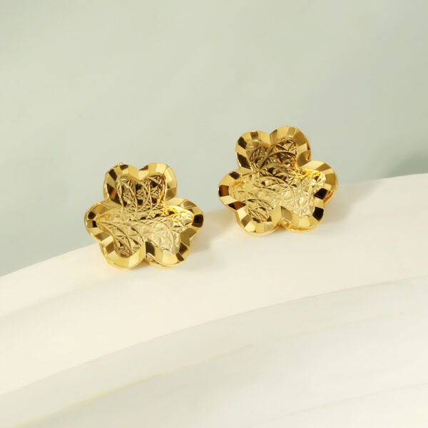 Carved Clover Studs