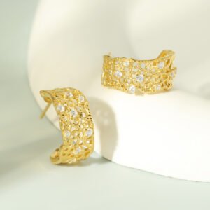 Lace C-Hoop Studs