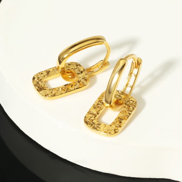 Crushed Ice Square Hoops
