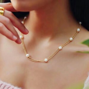Double Layer Pearl Necklace