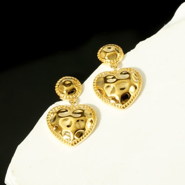 Textured Heart Studs