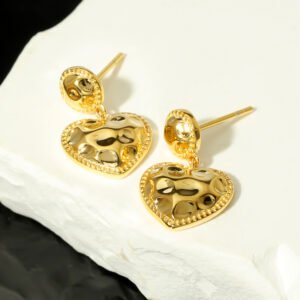 Textured Heart Studs