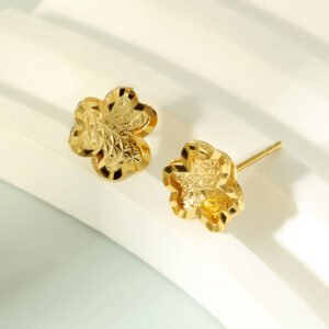 Carved Clover Studs